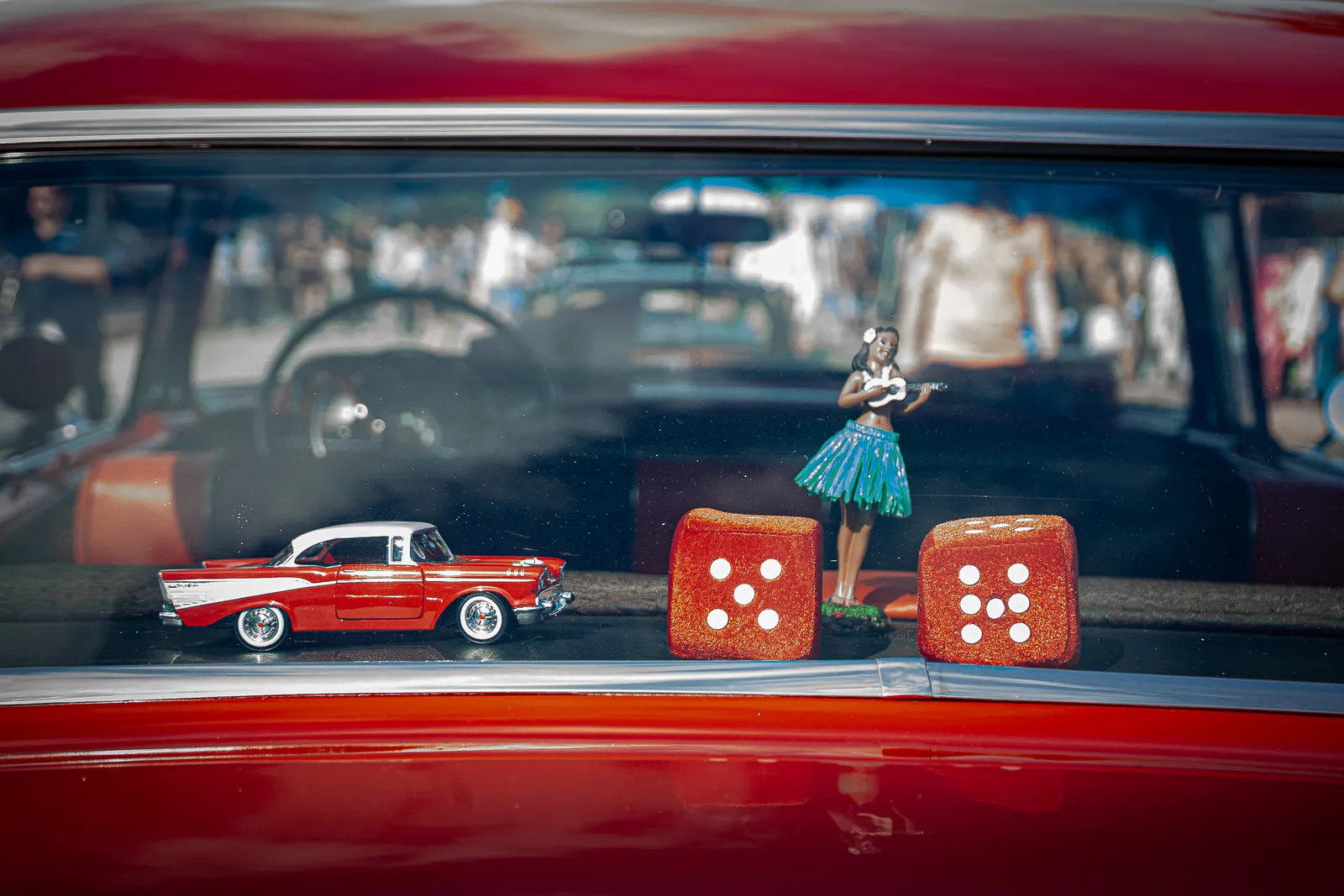 Chevrolet Bel Air — dashboard reflection