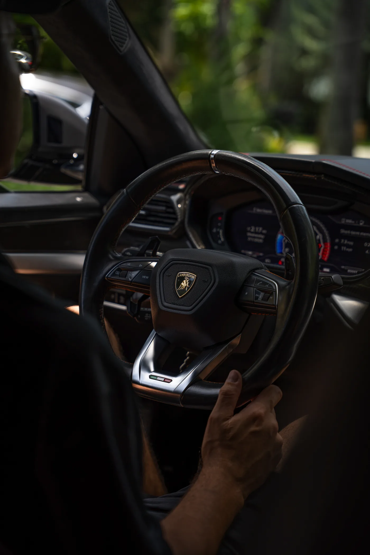 Lamborghini Urus — steering wheel and cockpit