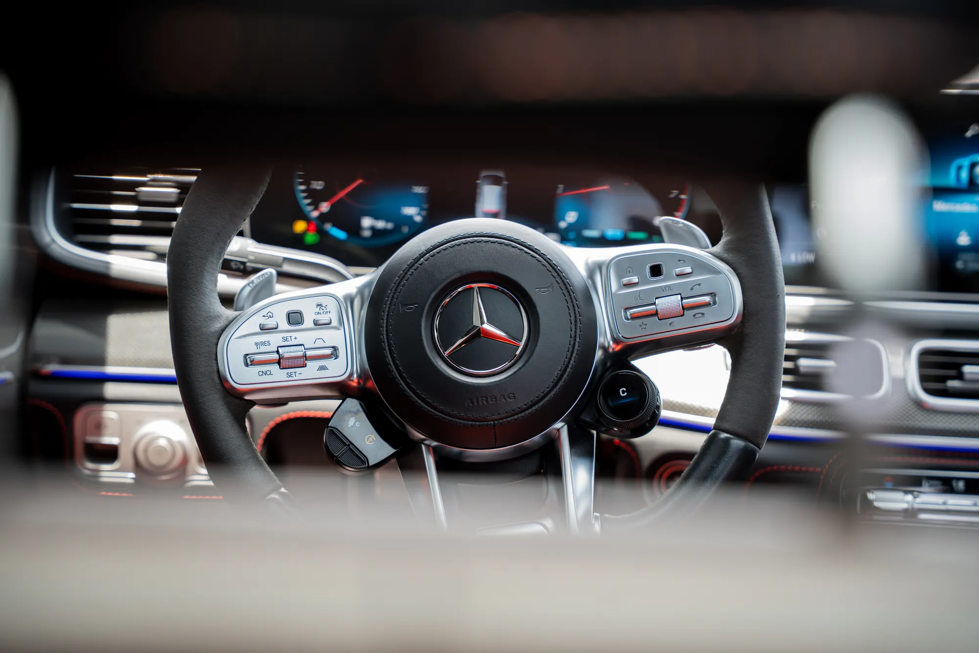 Mercedes-AMG — steering wheel and cockpit
