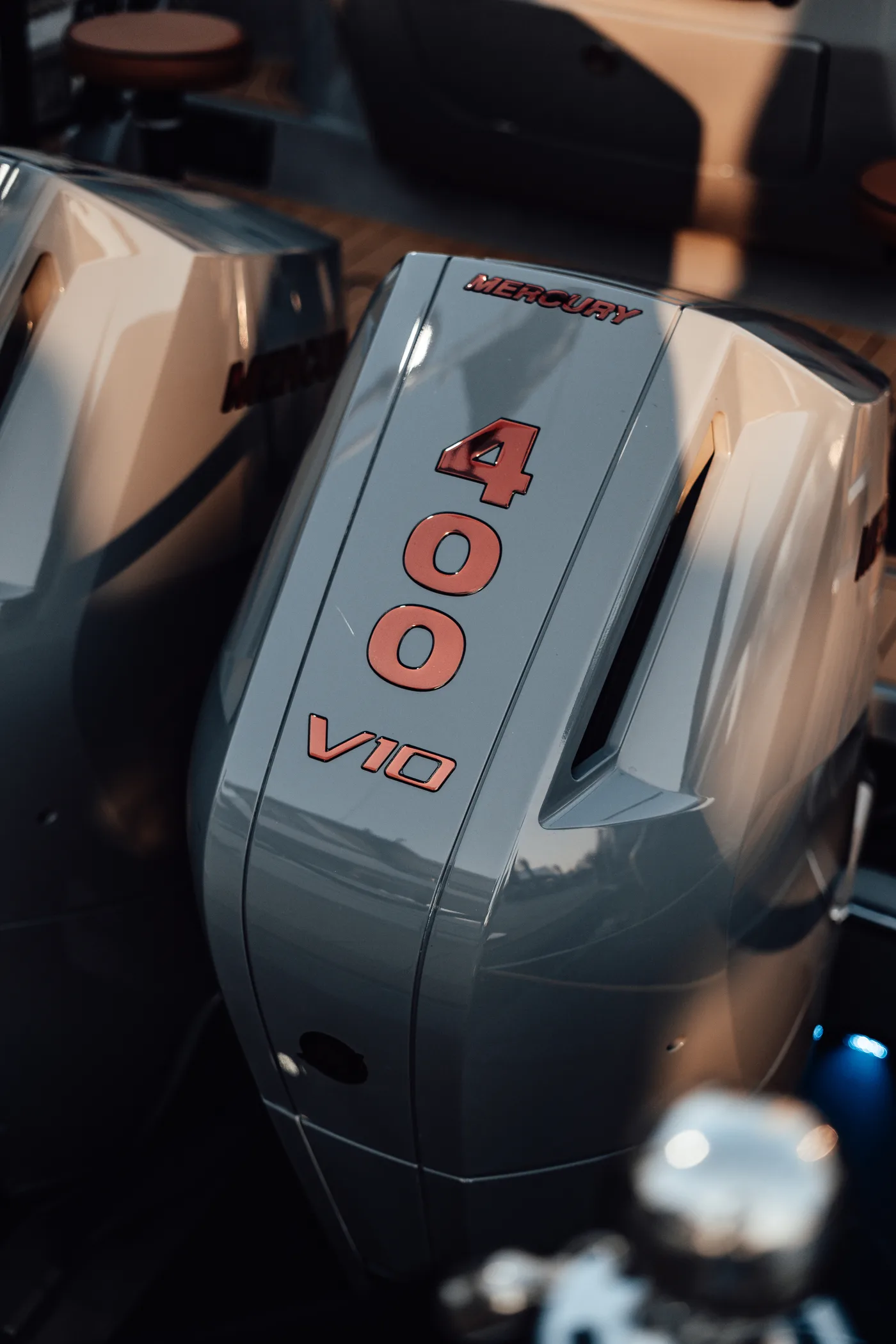 Triple Mercury 400 V10 outboards on the Hanover