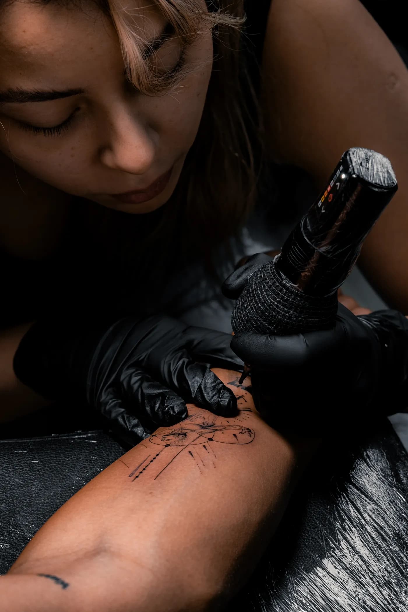The line work taking shape