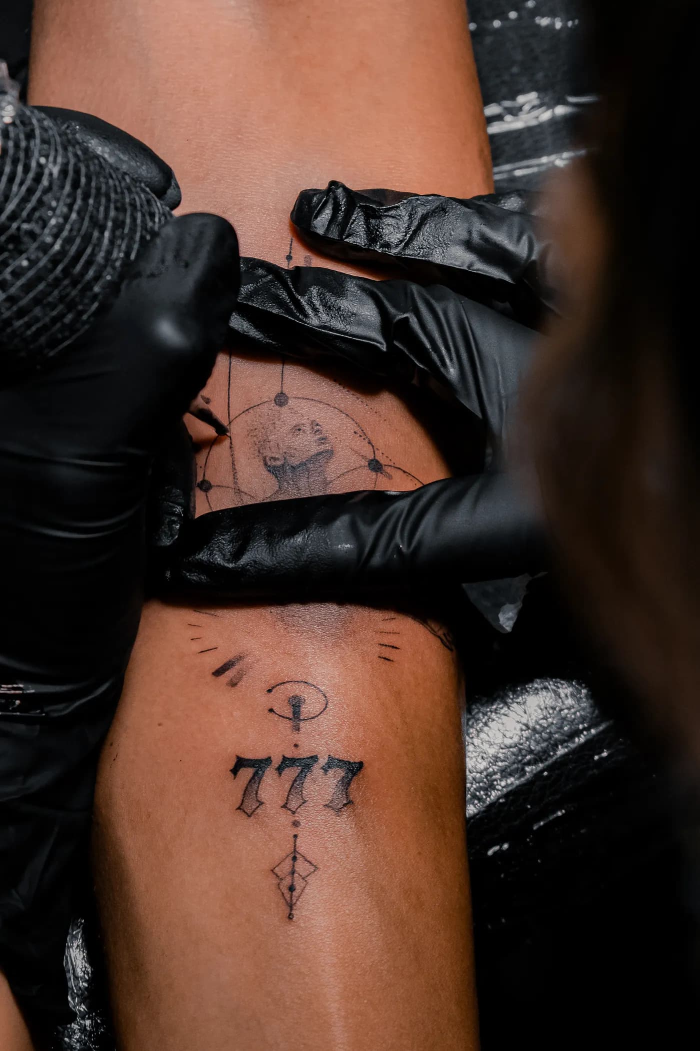 Detail of the numerals in the design