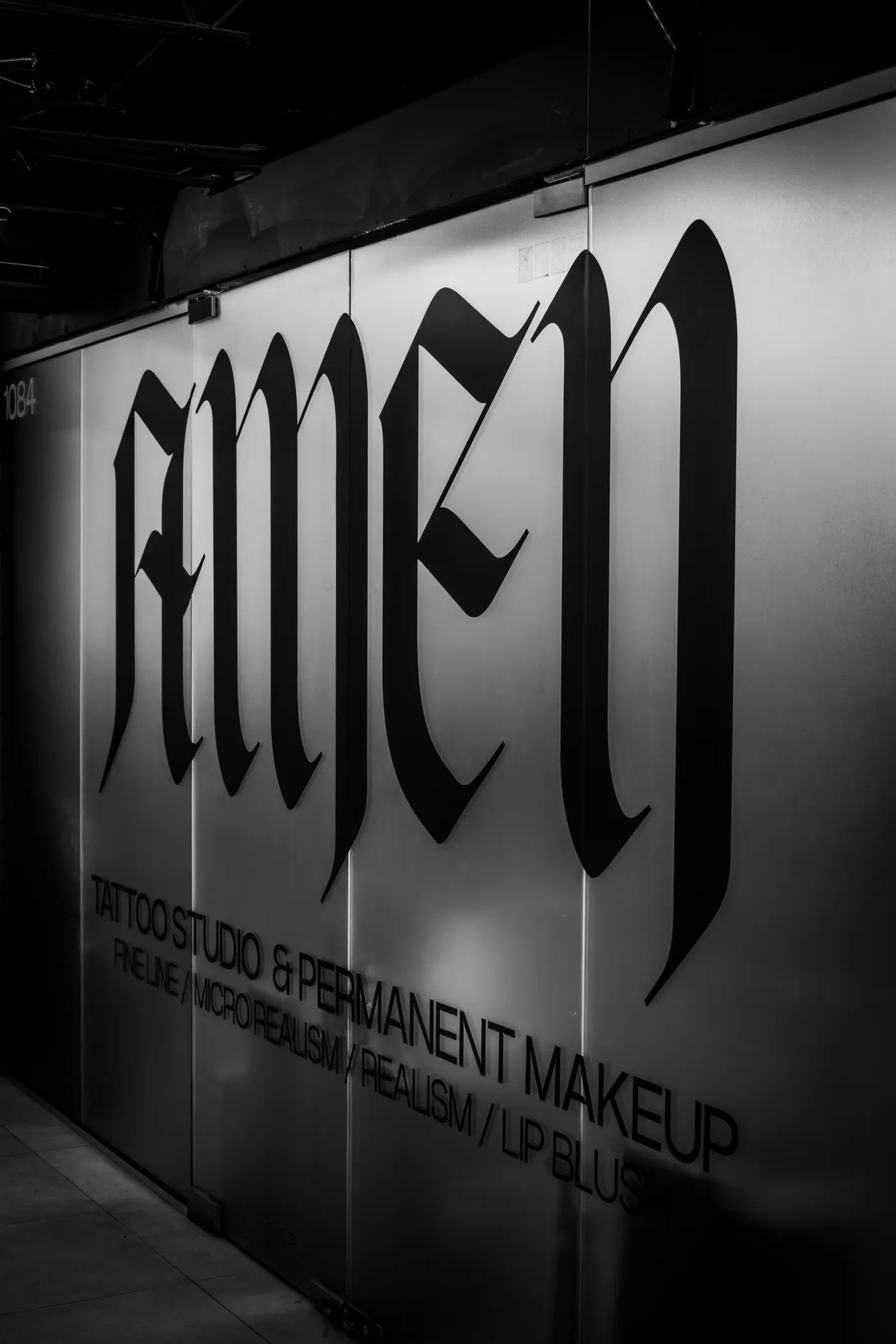 Amen studio signage