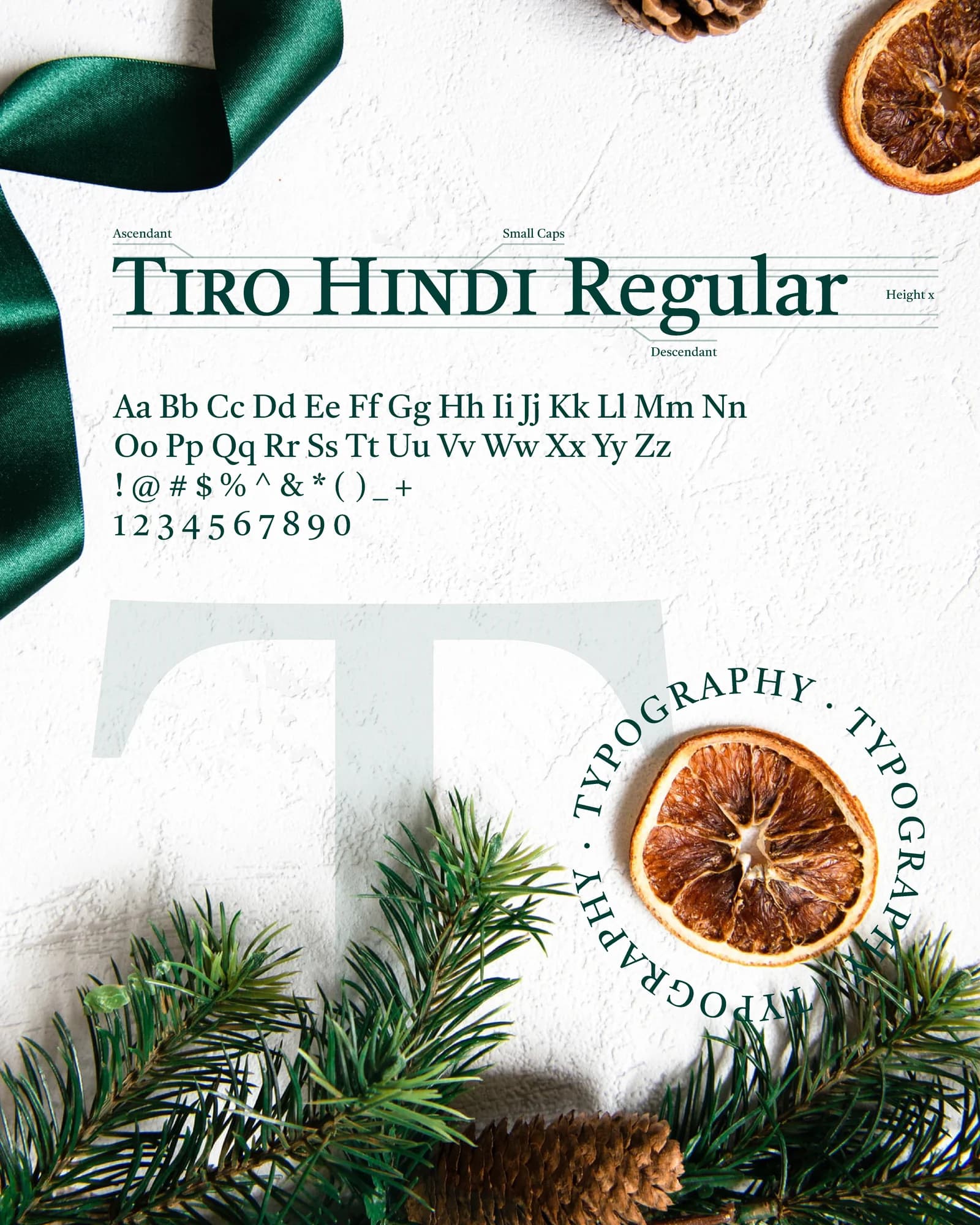 The Syrah typographic specimen