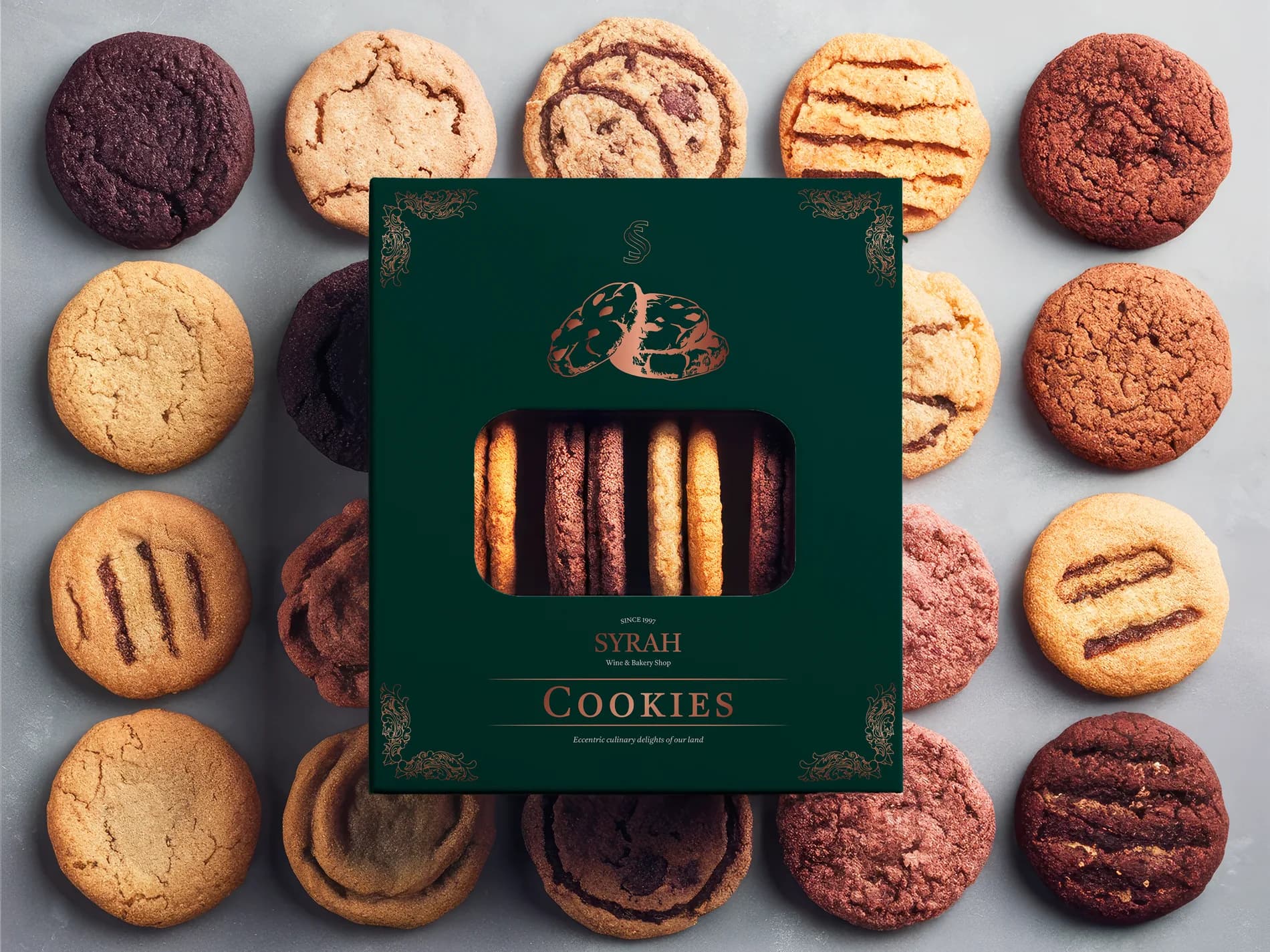Syrah cookie packaging