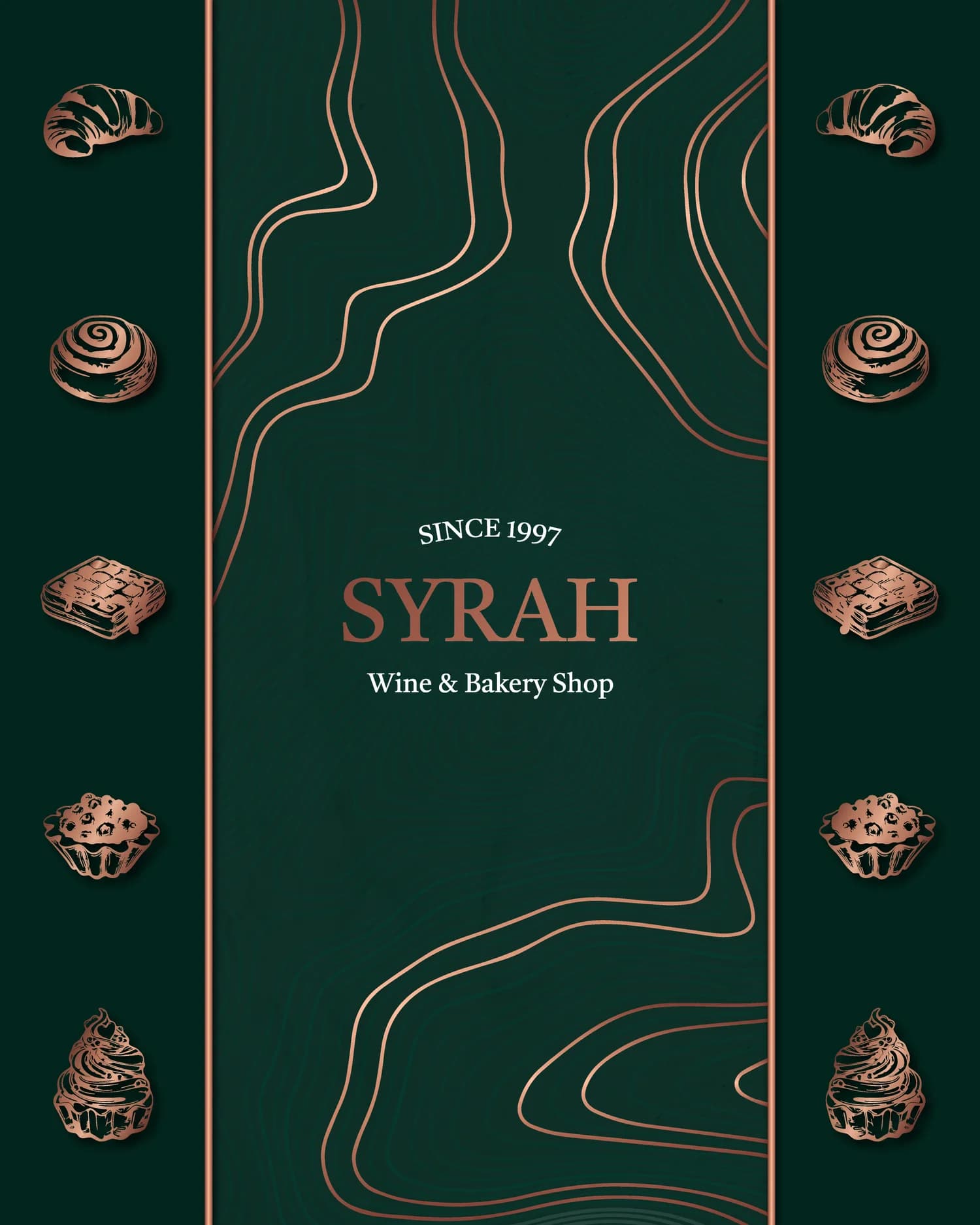 Syrah social key visual with the topographic pattern